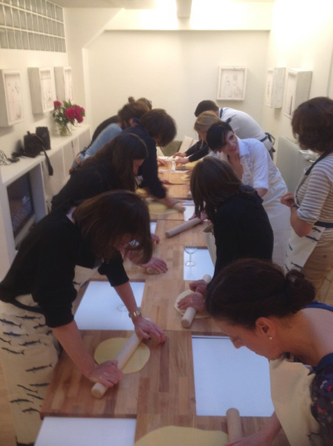 Participants à l'atelier tortellini