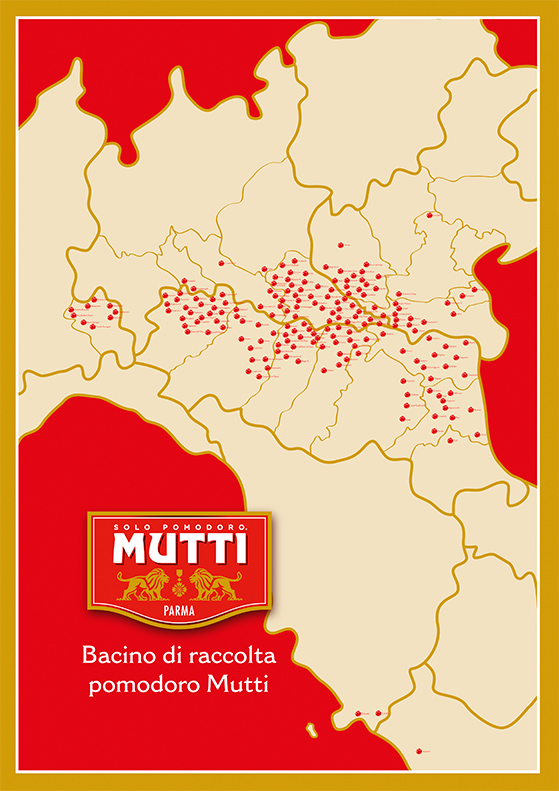 Carte des producteurs qui fournissent Mutti