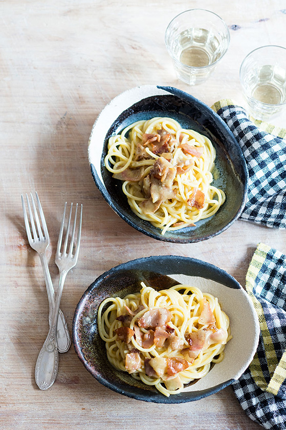 Spaghetti alla carbonara, recette de Laura Zavan