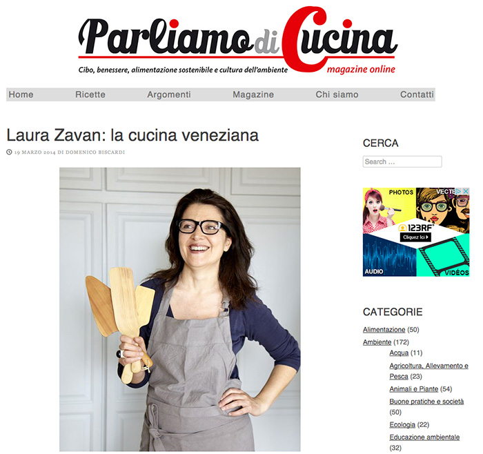 Parliamo di Cucina, article sur la cuisine venitienne