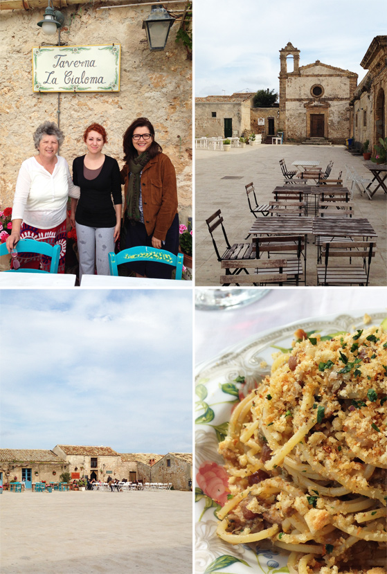 Le restaurant La Cialoma, sur la place de Marzamemi