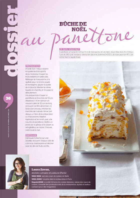 Bûche de panettone par Laura Zavan