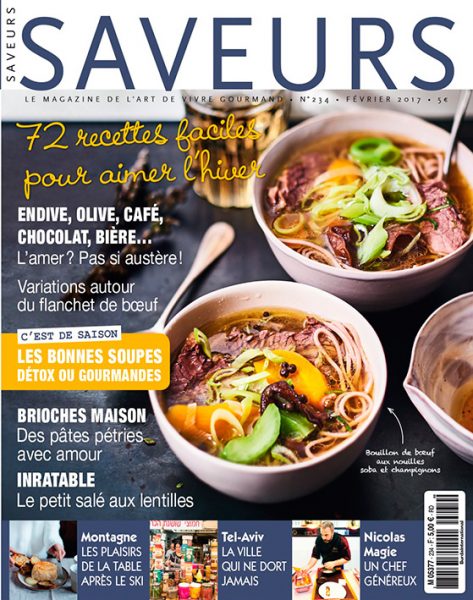 Couverture du magazine Saveurs de janvier 2017