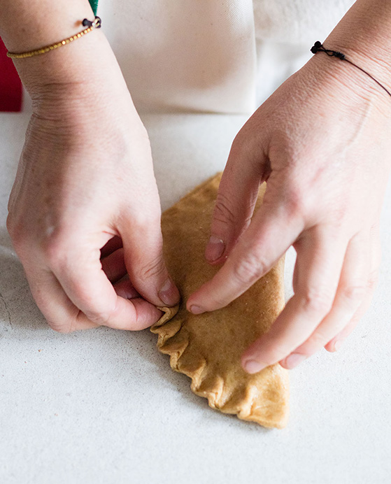 Calzone, fermeture, recette de Laura Zavan