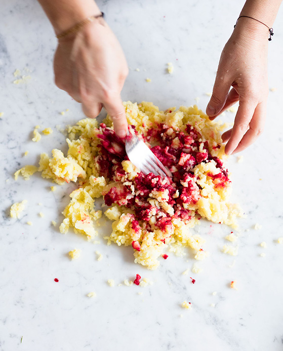 Gnocchi de betterave, preparation 1, recette de Laura Zavan