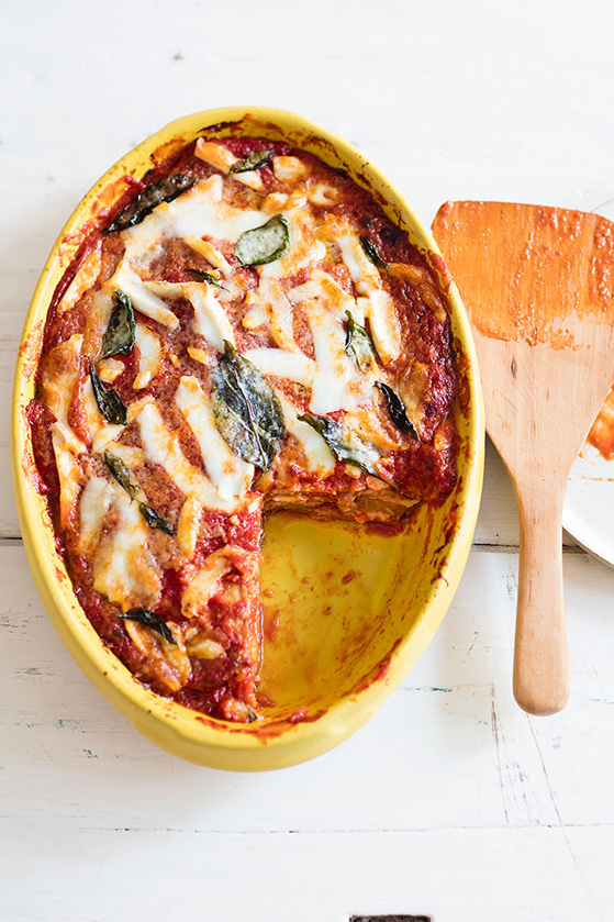 Aubergines à la parmigiana, recette de Laura Zavan