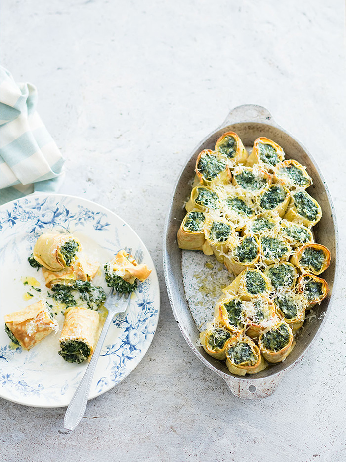 Crespelle aux épinards, recette de Laura Zavan