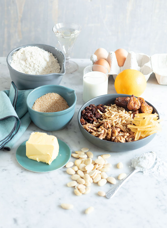 Ingrédients du gâteau zelten, recette de Laura Zavan