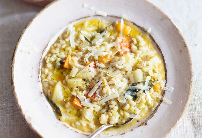 Soupe orzotto, recette de Laura Zavan