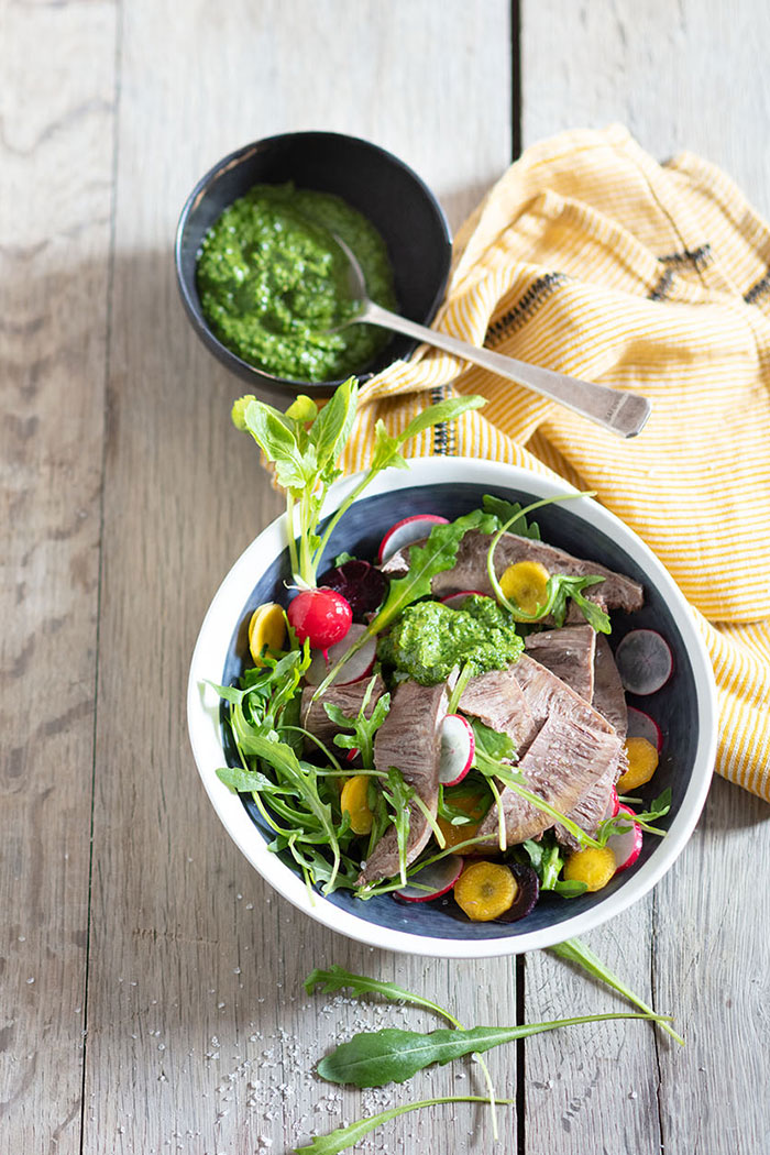 Boeuf en salade, recette de Laura Zavan