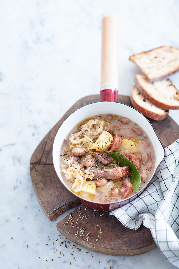 Jota, soupe chou et haricots, recette de Laura Zavan