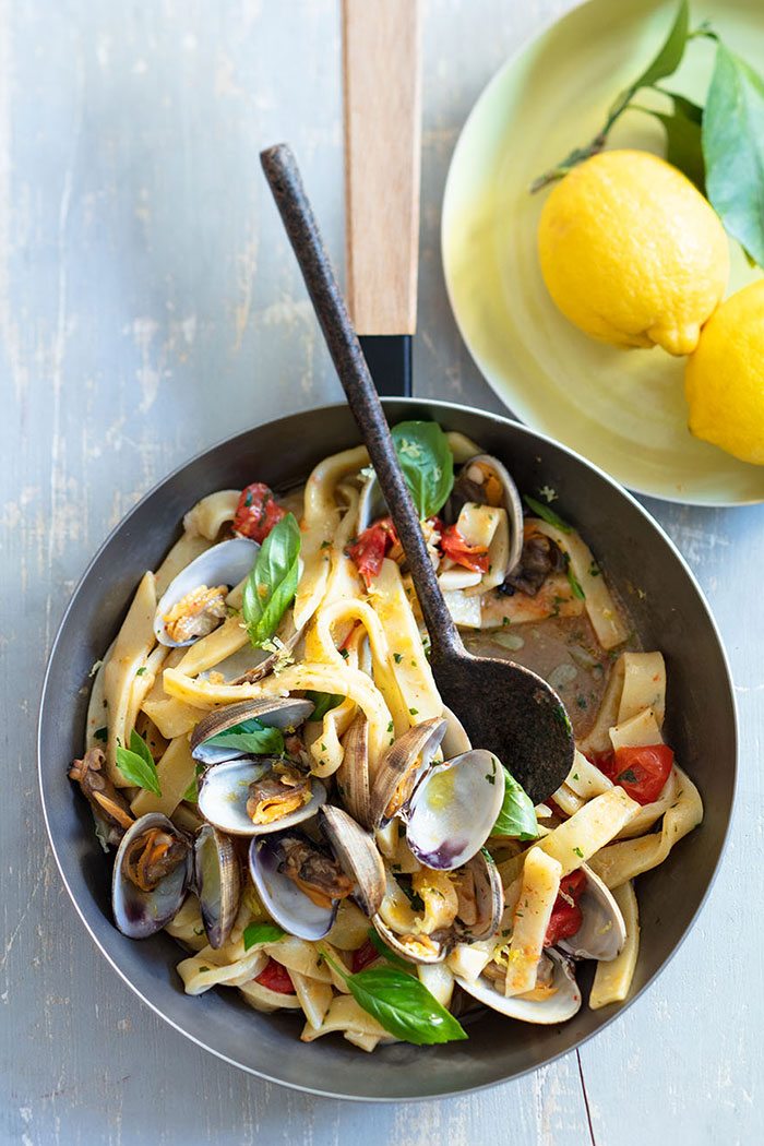 Pâtes scialatielli aux palourdes, recette de Laura Zavan