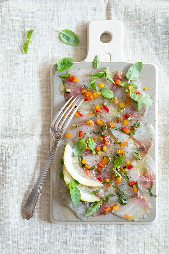 Carpaccio de poisson recette de Laura Zavan