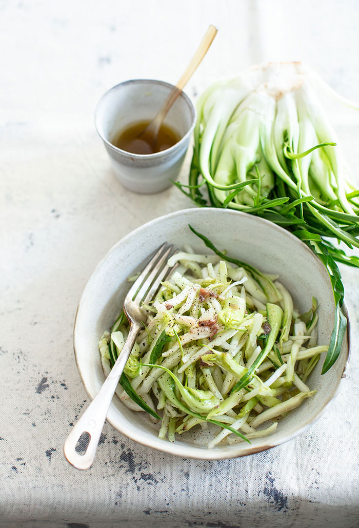 Salade de puntarelle, recette de Laura Zavan