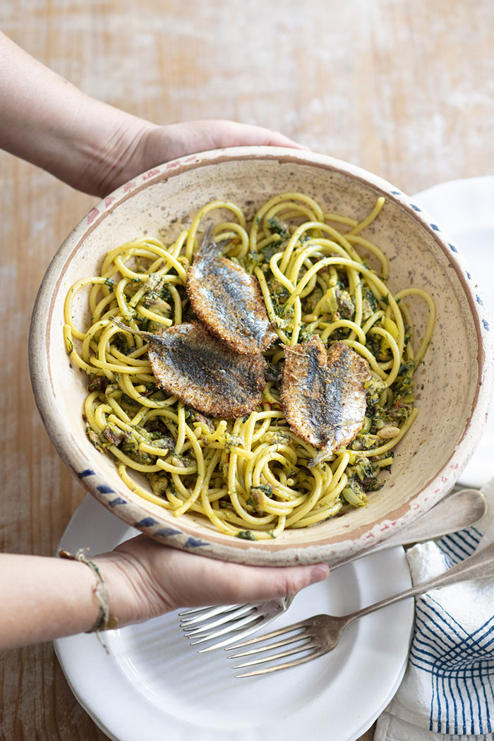 Pâtes aux sardines, recette de Laura Zavan