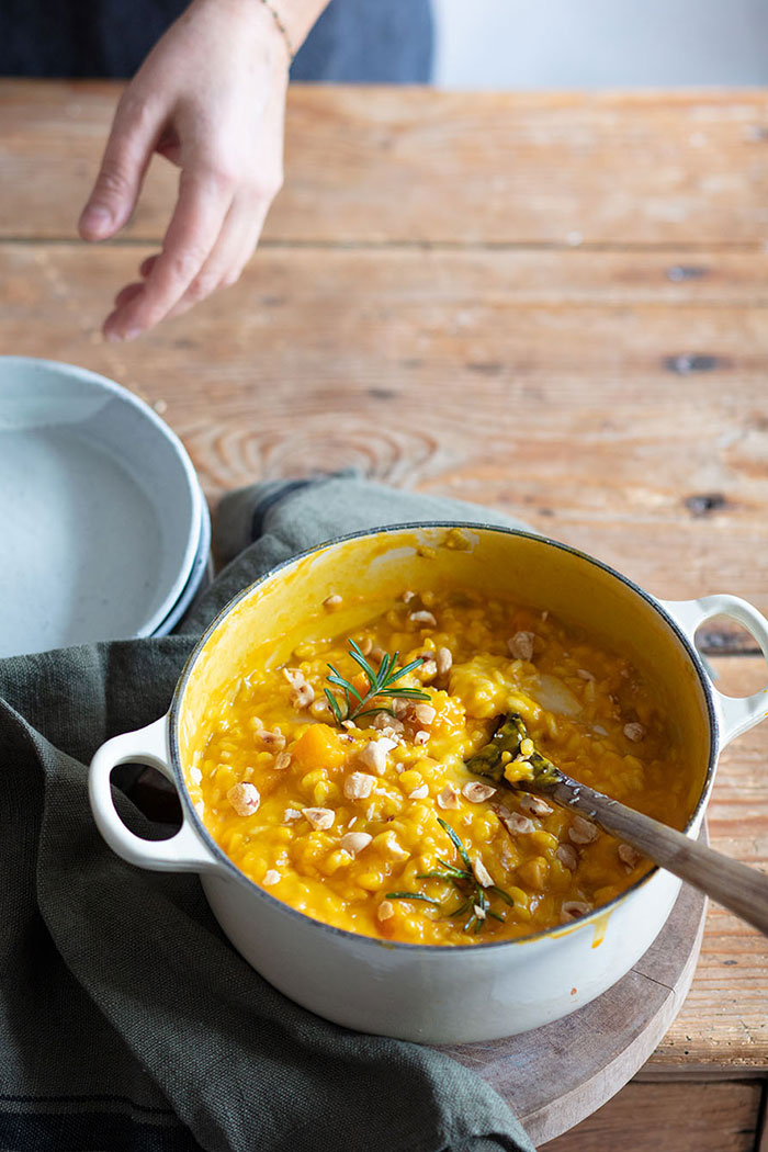 Risotto potiron noisette, recette de Laura Zavan