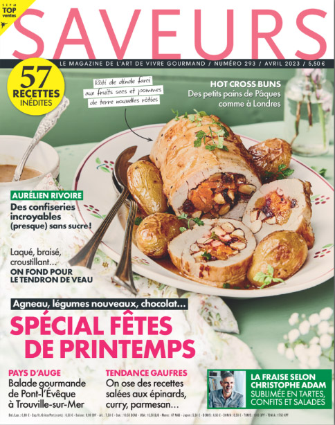 Couverture magazine Saveurs, avril 2023