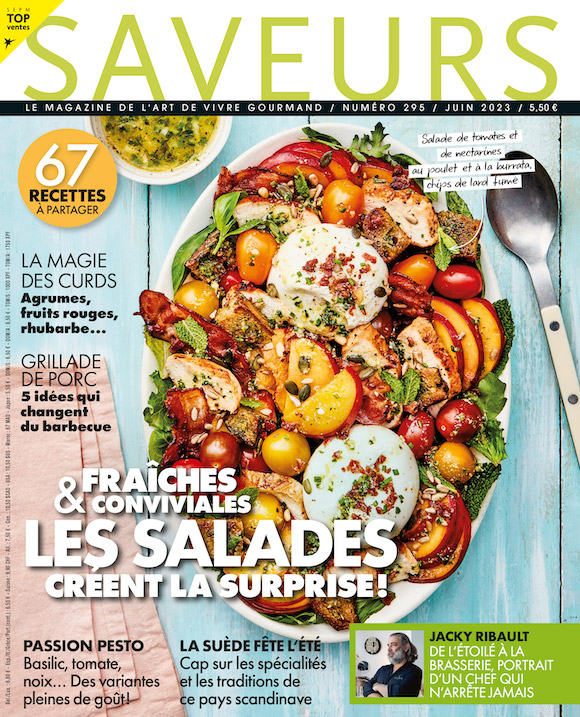 Couverture magazine Saveurs, juin 2023