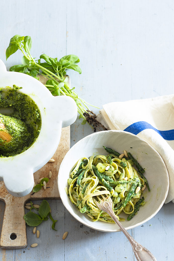 Trenette au pesto, recette de Laura Zavan