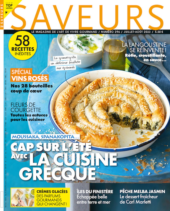 Couverture magazine Saveurs, juillet 2023