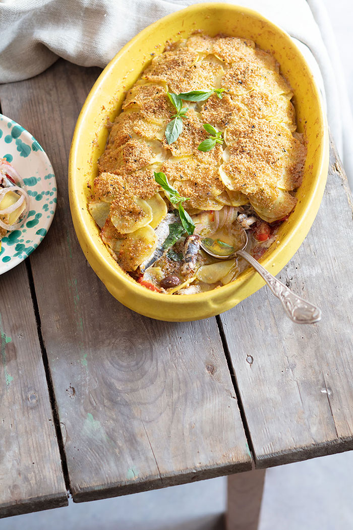 Gratin d'anchois et pommes de terre, recette de Laura Zavan