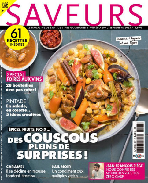 Couverture du magazine Saveurs, septembre 2023