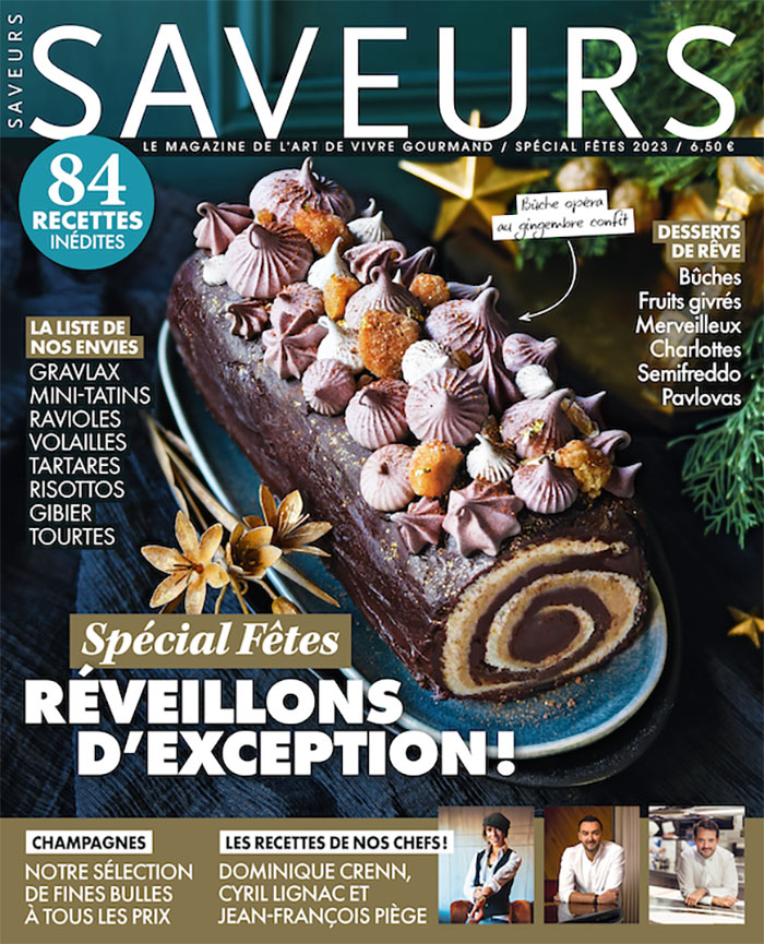 Couverture magazine Saveurs, janvier 2024