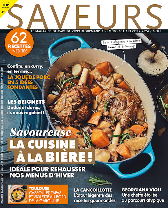 Couverture magazine Saveurs, février 2024